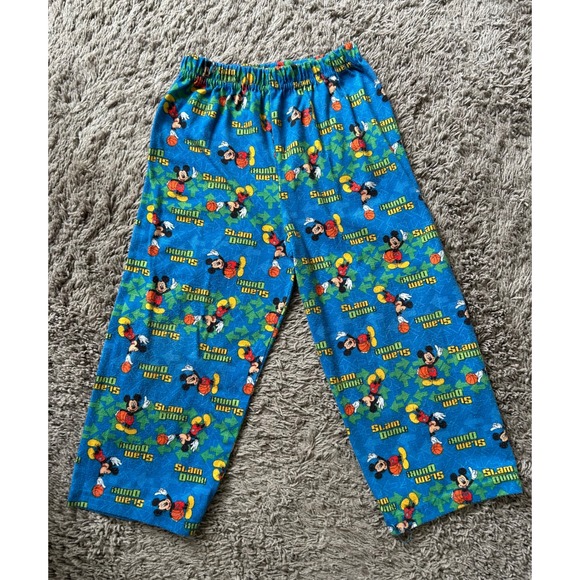 Disney Mickey Mouse Slam Dunk Basketball Blue Pajama Pants Kids 4T - Picture 1 of 3